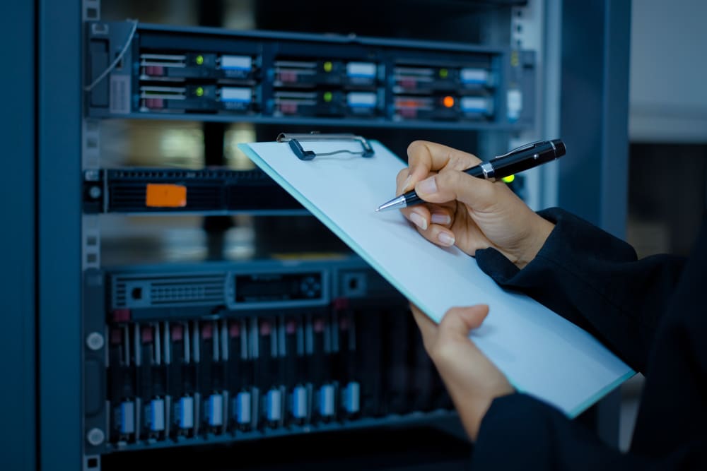 Female,Technician,Or,Network,Administrator,Working,Or,Checking,Data,In
